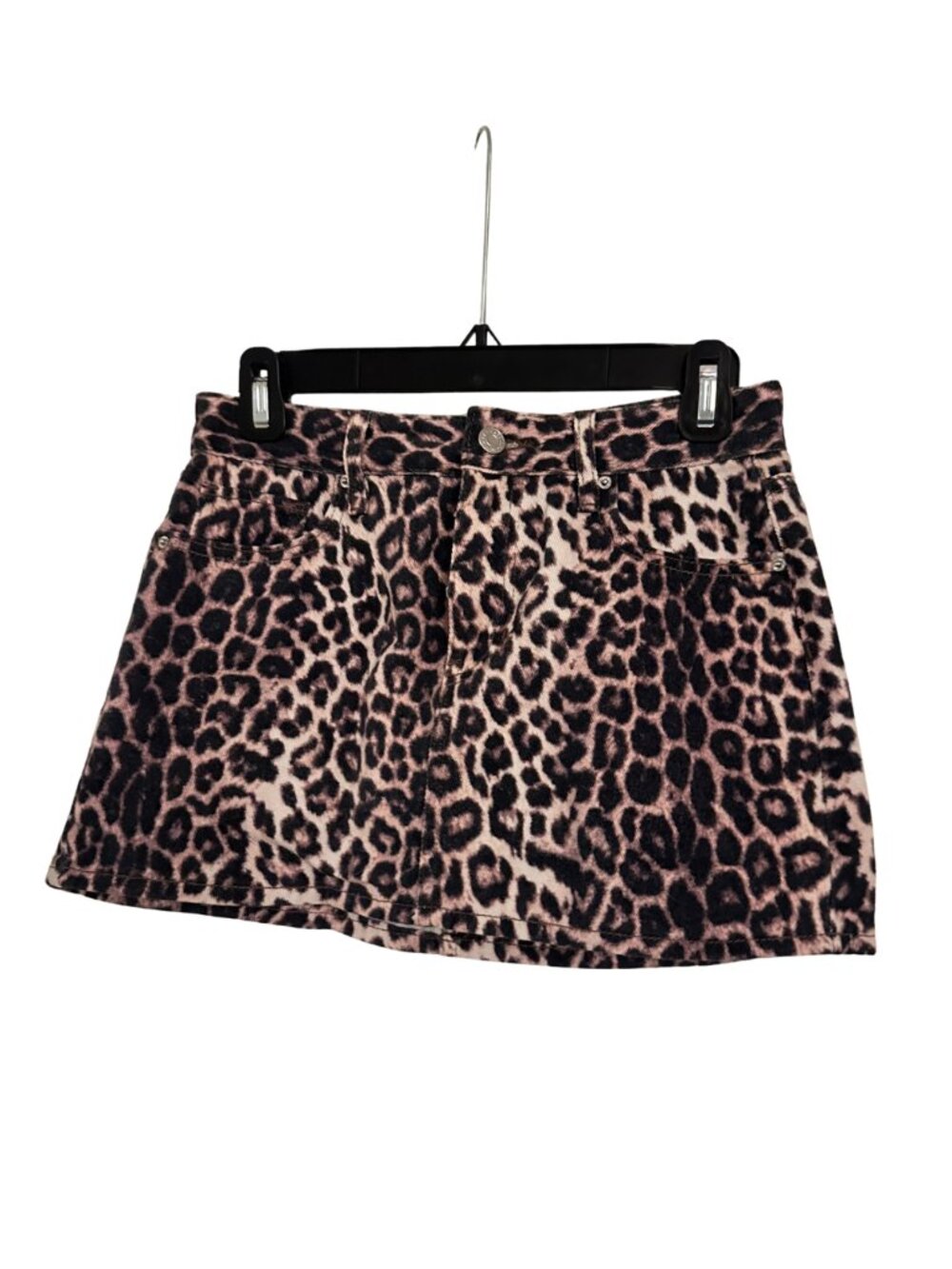 PacSun Leopard Print Cotton Twill Mini Skirt Size 25